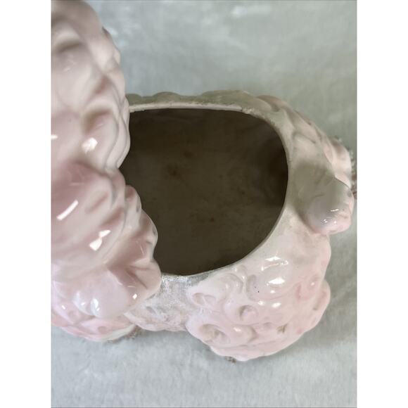 VTG Relpo Samson Import Co Spaghetti Ceramic Pink Lamb Planter 1961 #431A Japan - Picture 10 of 13